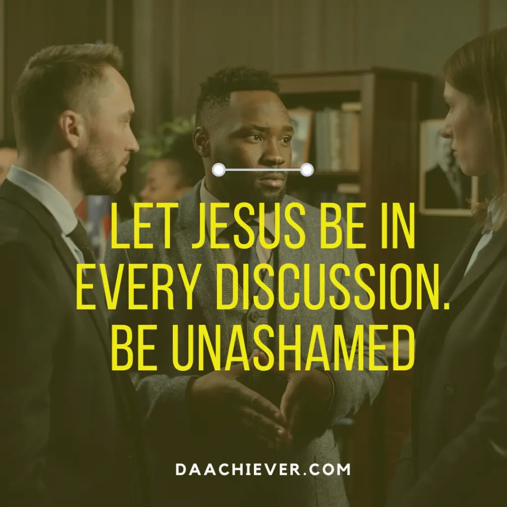 How to talk about Jesus unashamed