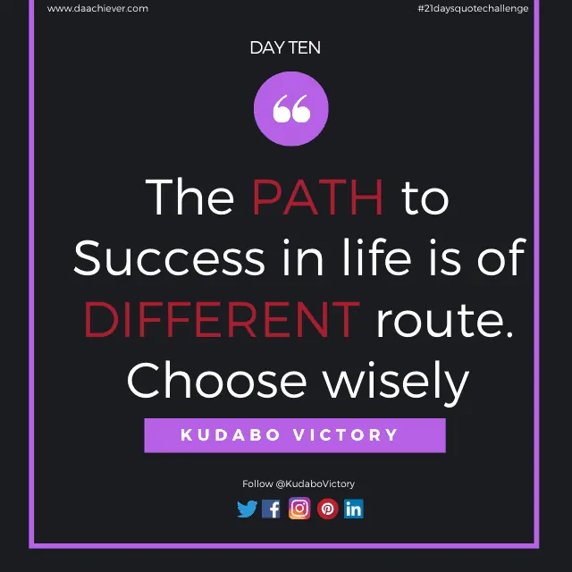 The pathway to success