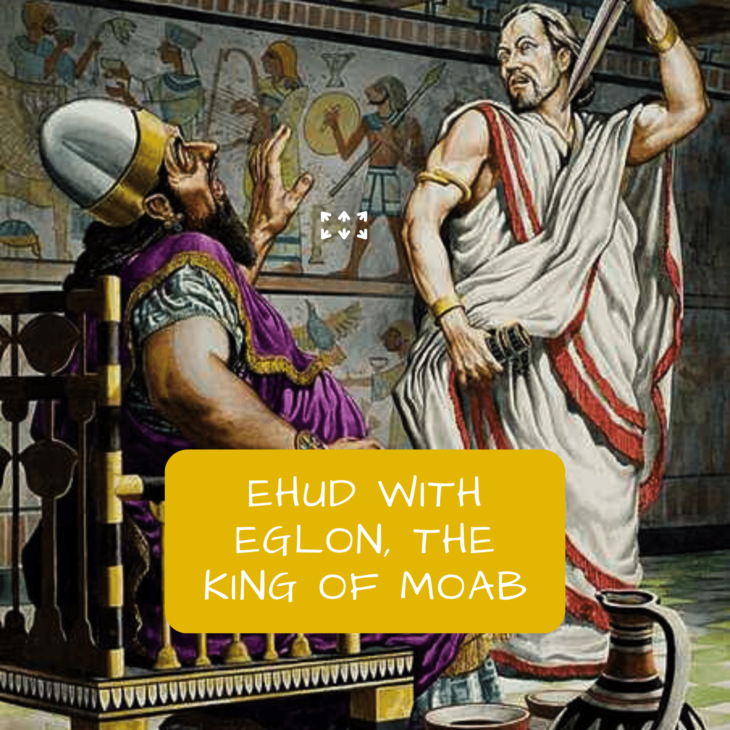 Ehud with the King of Moab, Eglon